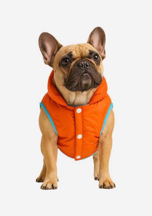Chaleco para Perro Naranja con Azul, Colección Braco Kids, Marca Braco