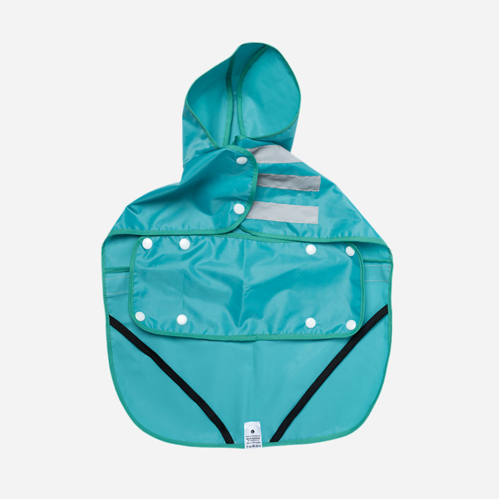 Abrigo Impermeable Acolchado Para Perros En Color Verde