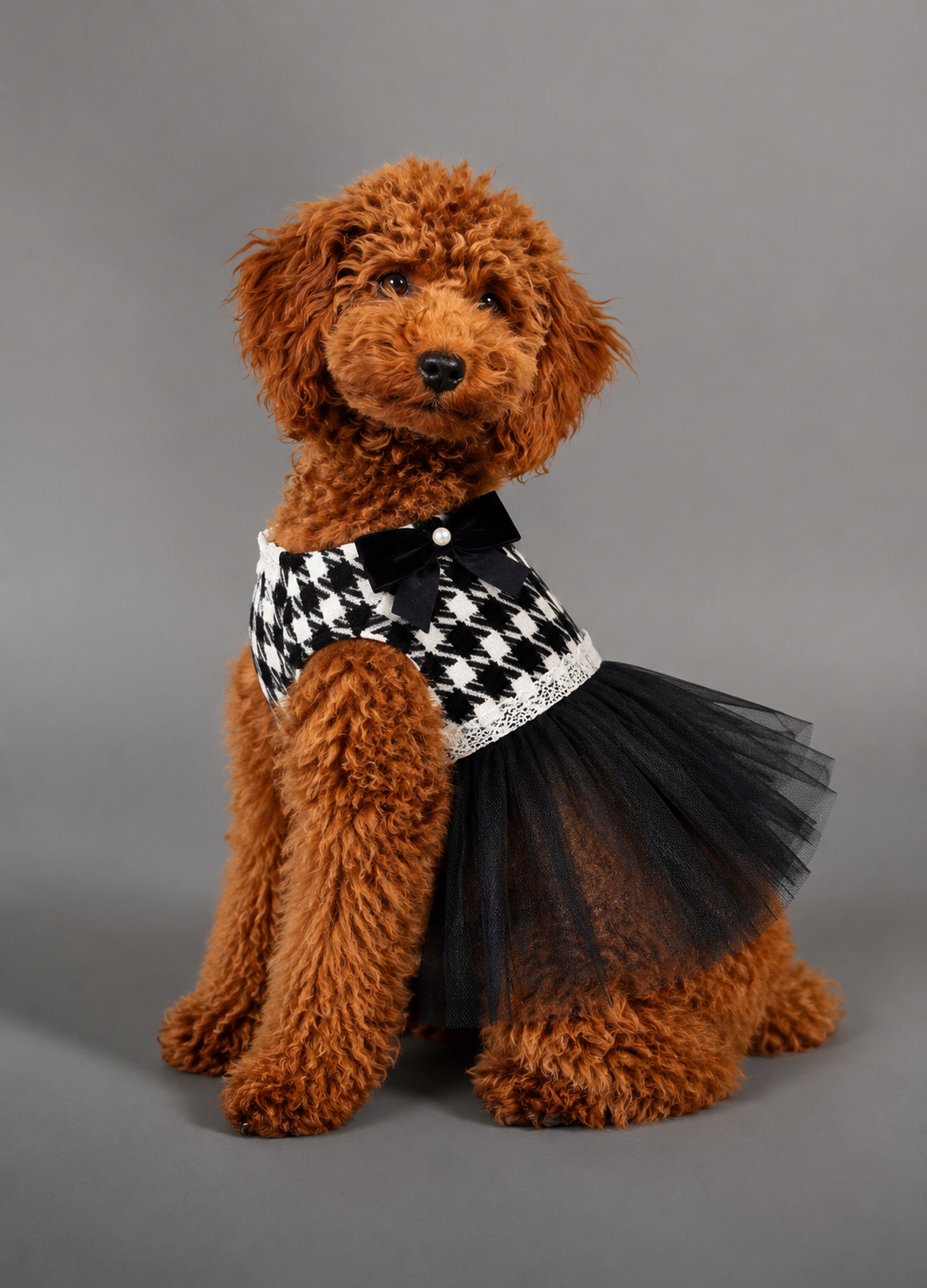 Vestido para Perro Marca Braco (XL) Color Negro con Blanco