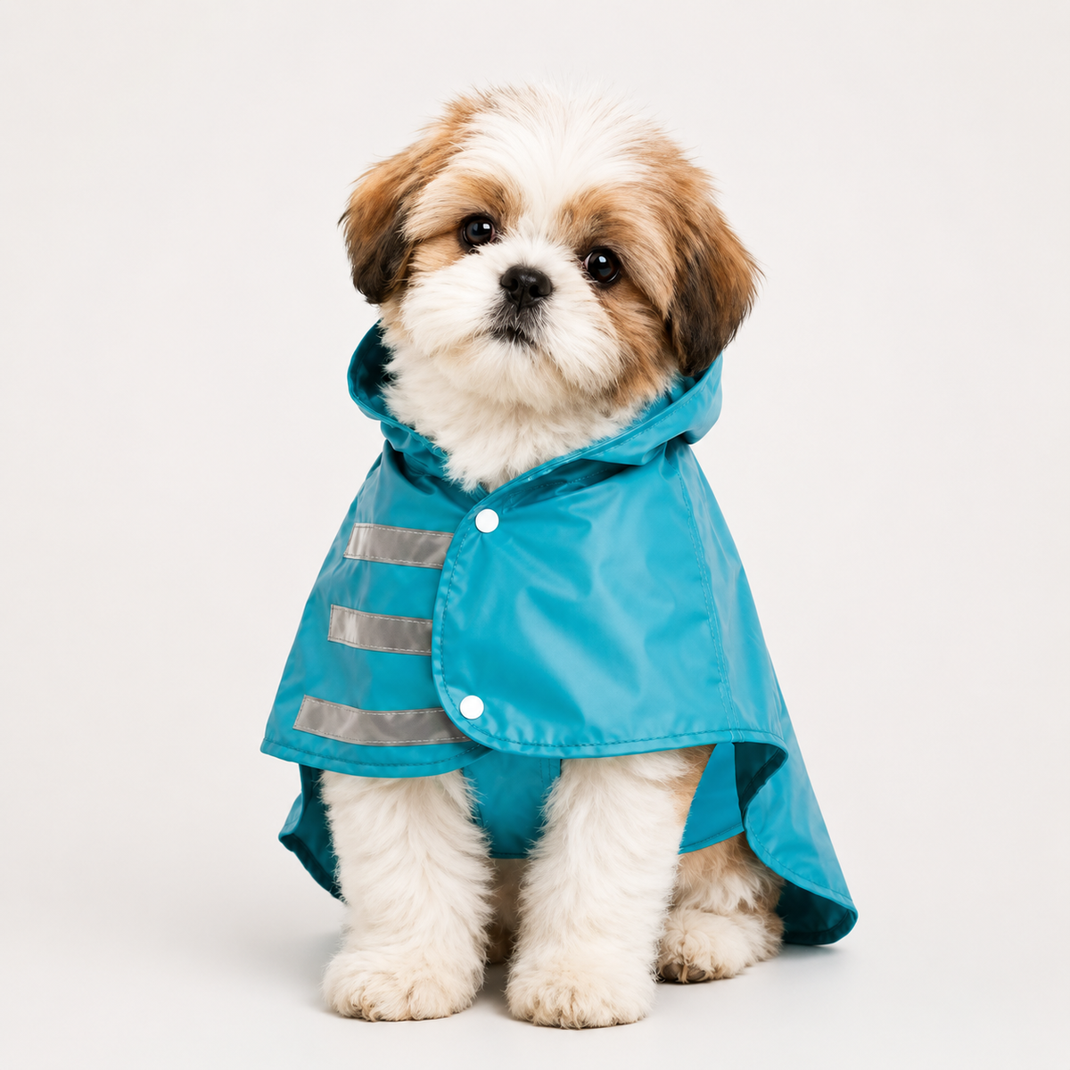 Capa de Lluvia Impermeable para Perro Talla M Color Aguamarina