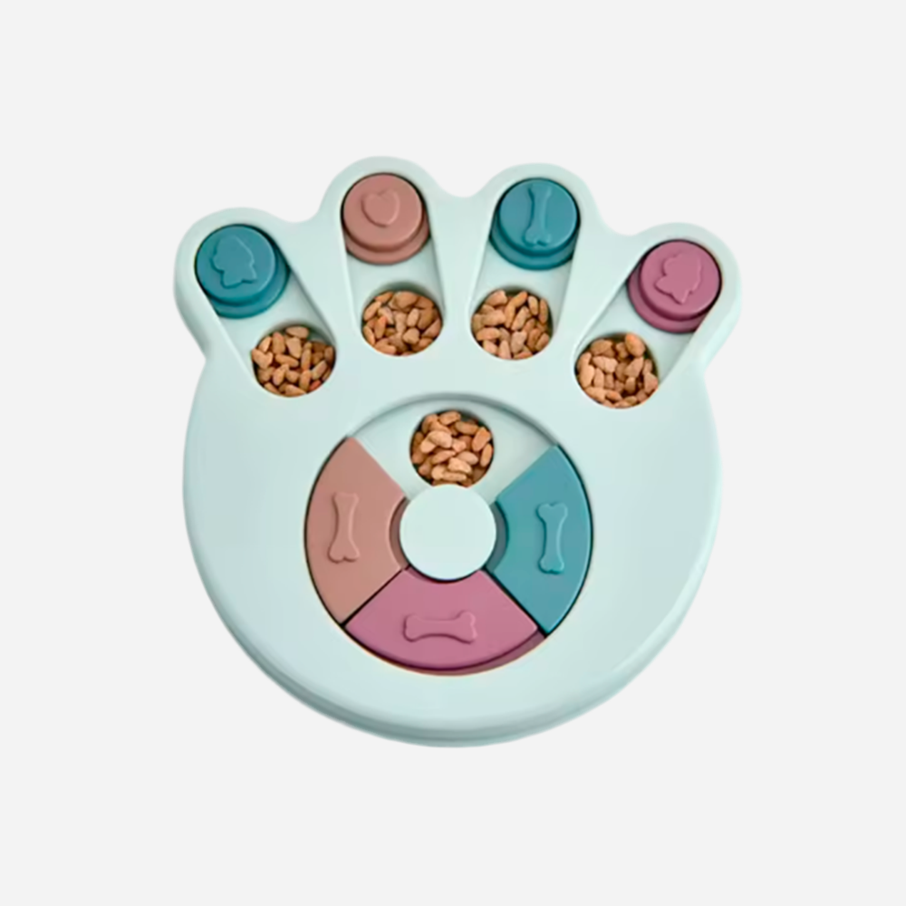 Plato Interactivo forma de Huella (Perro y Gato)