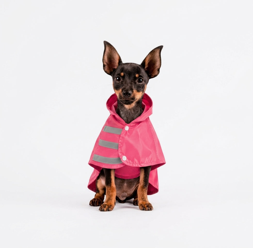 Capa de Lluvia Impermeable para Perro Talla S Color Fucsia