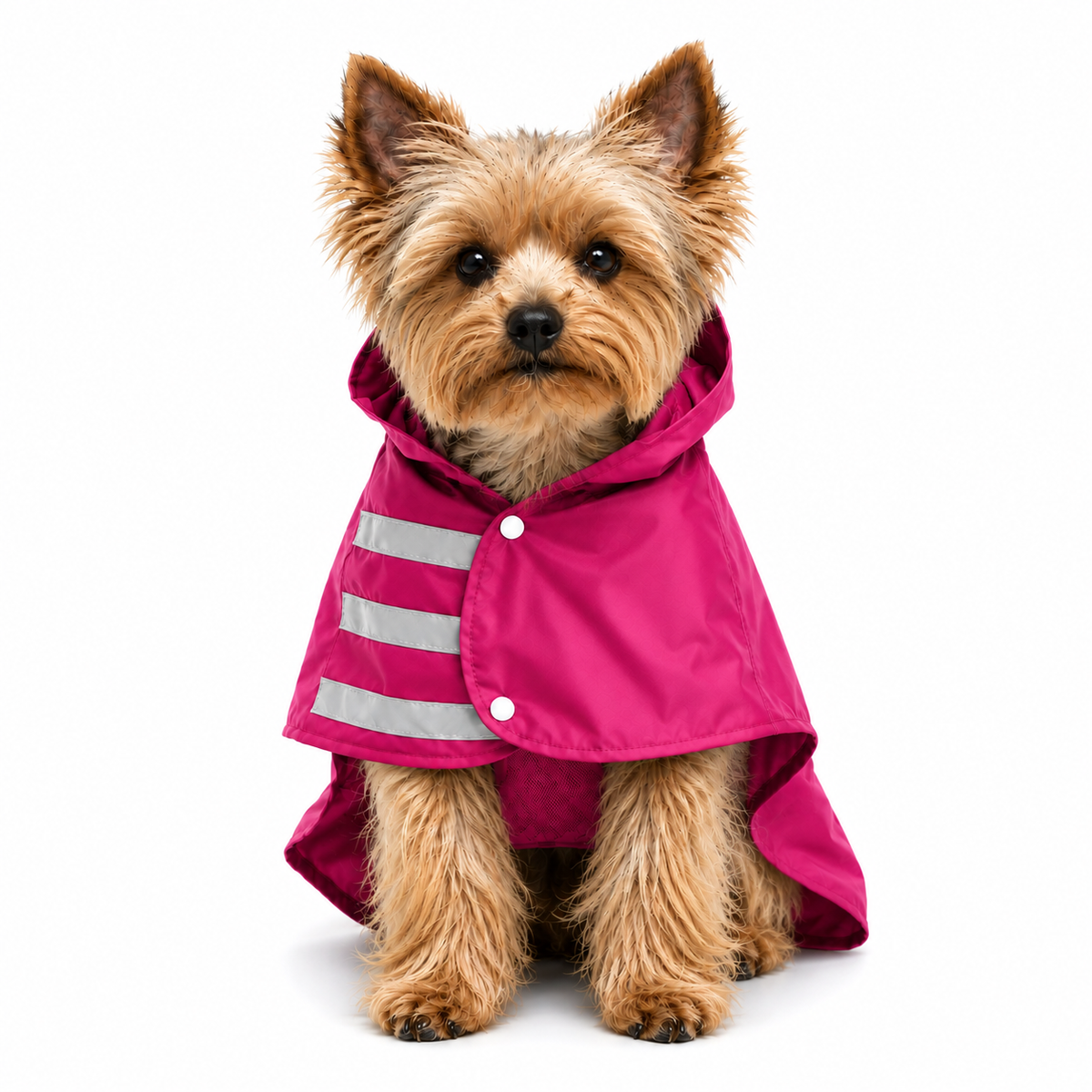 Capa de Lluvia Impermeable para Perro Talla S Color Fucsia