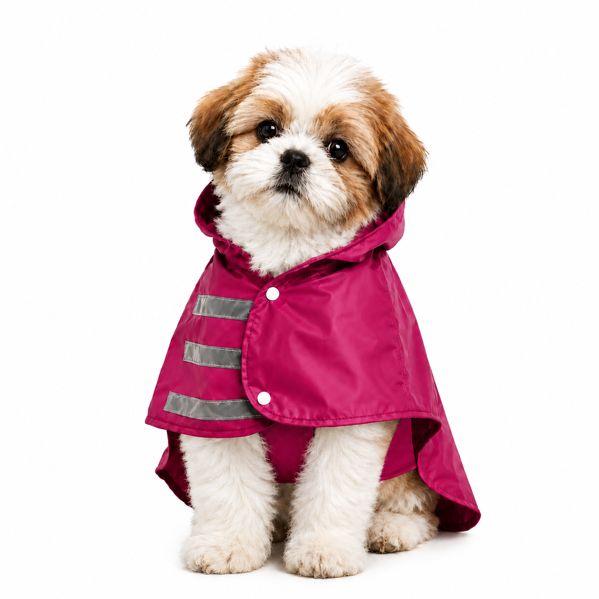 Capa de Lluvia Impermeable para Perro Talla L Color Fucsia