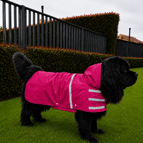 Capa de Lluvia 100% Impermeable para Perro Color fucsia (Talla 7XL)