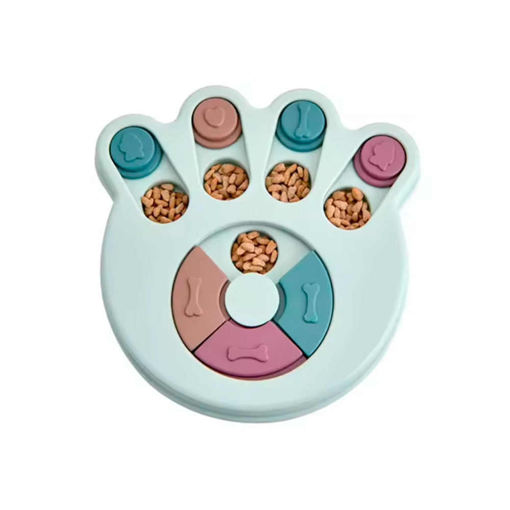 Plato Interactivo forma de Huella (Perro y Gato)
